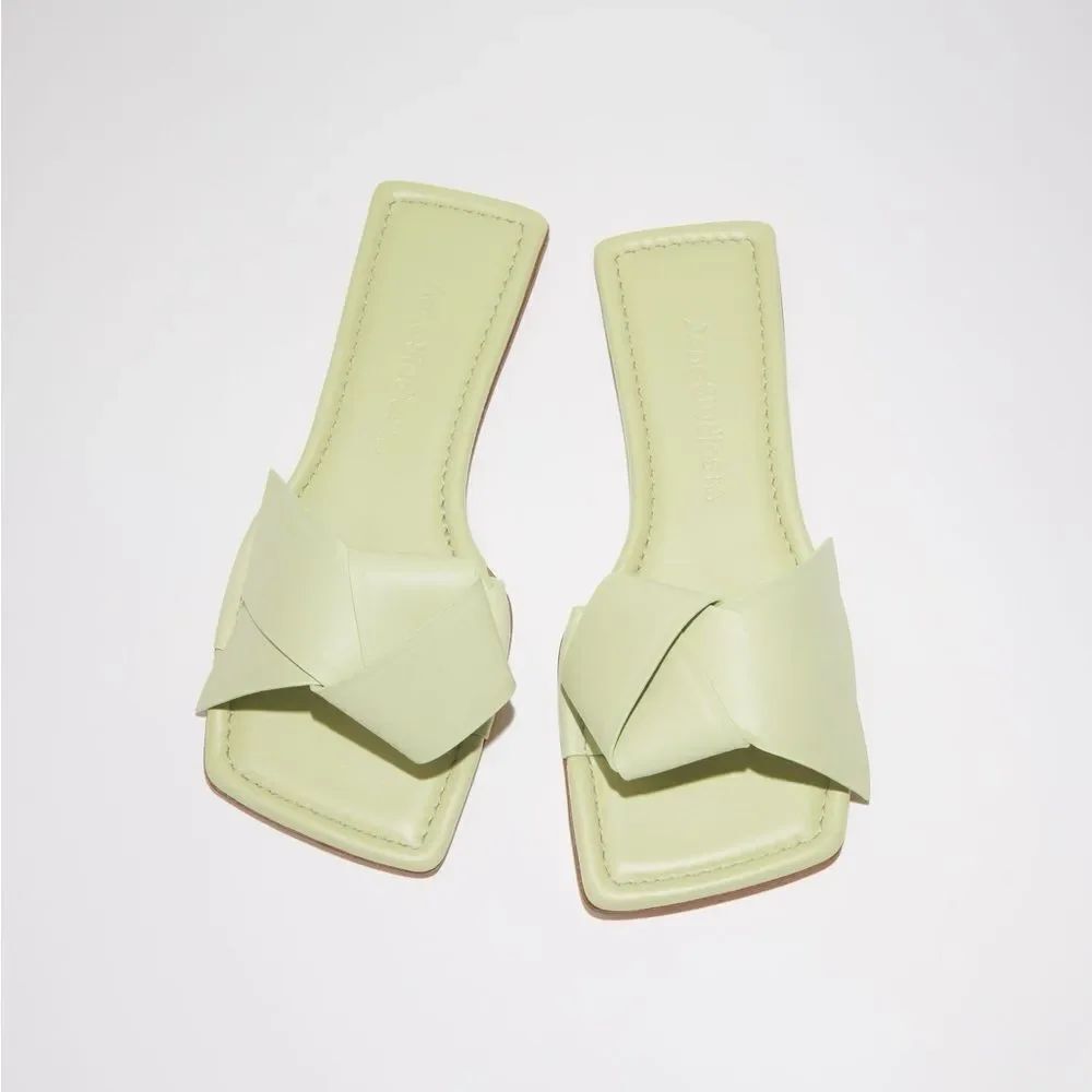 RARE ACNE STUDIOS Musubi Sandals in Dusty Green